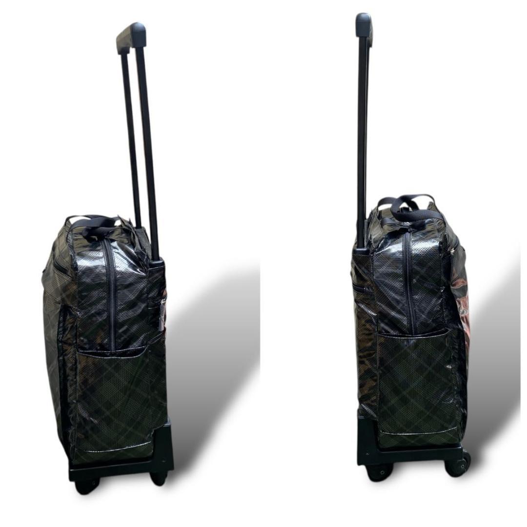 【美品 状態良好】SWANY 4輪 ソフトキャリー シルバーチェック 軽量 M