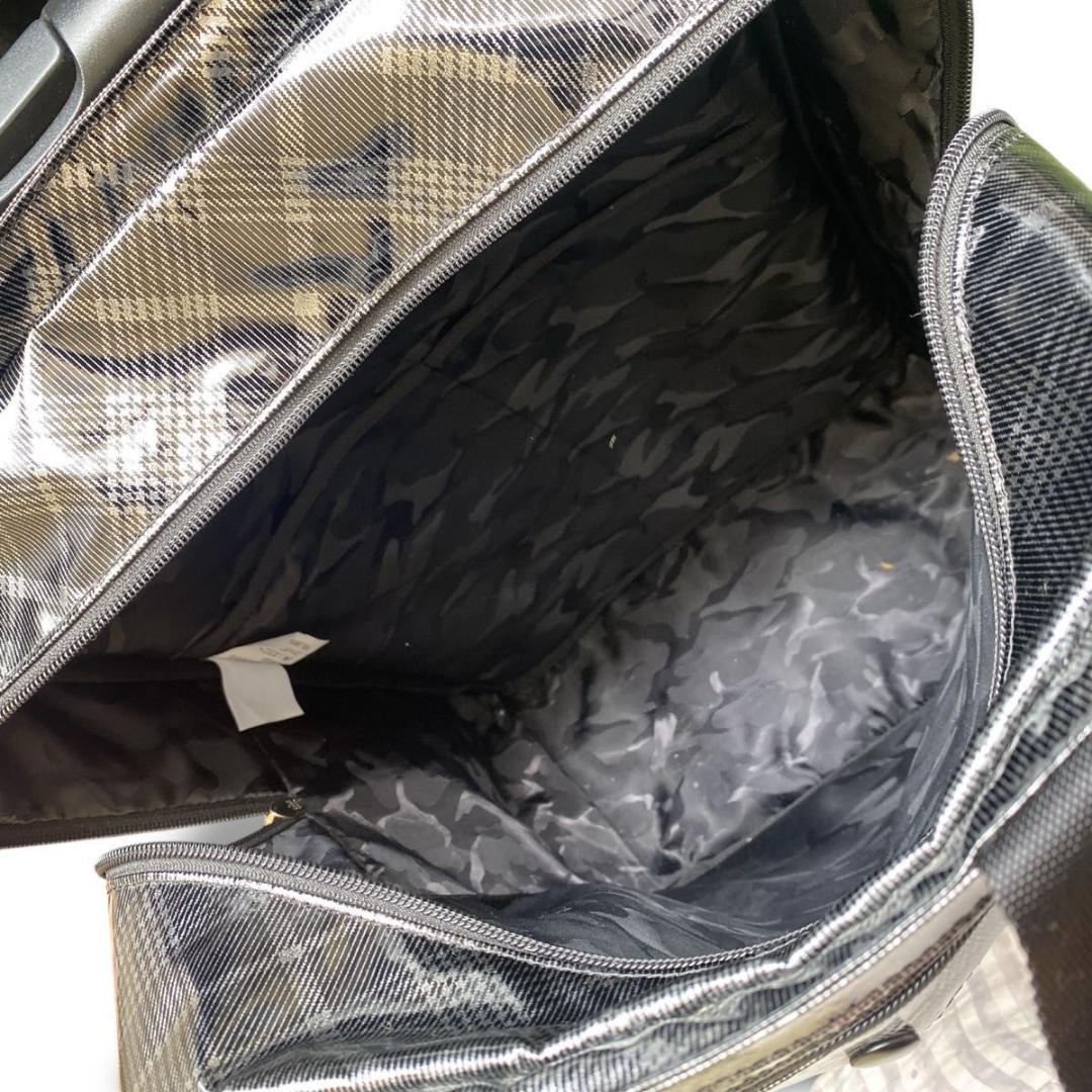 【美品 状態良好】SWANY 4輪 ソフトキャリー シルバーチェック 軽量 M