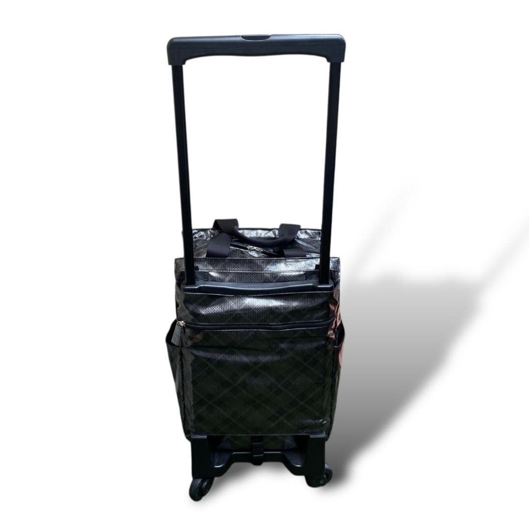 【美品 状態良好】SWANY 4輪 ソフトキャリー シルバーチェック 軽量 M