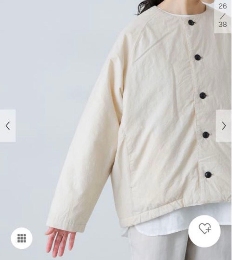 お値下げ　かぐれ　中綿Quilted short coat アイボリー　未使用品