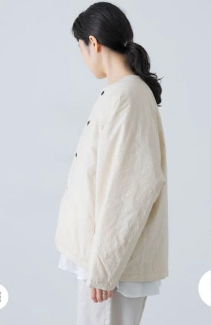 お値下げ　かぐれ　中綿Quilted short coat アイボリー　未使用品