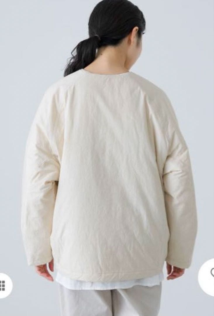 お値下げ　かぐれ　中綿Quilted short coat アイボリー　未使用品