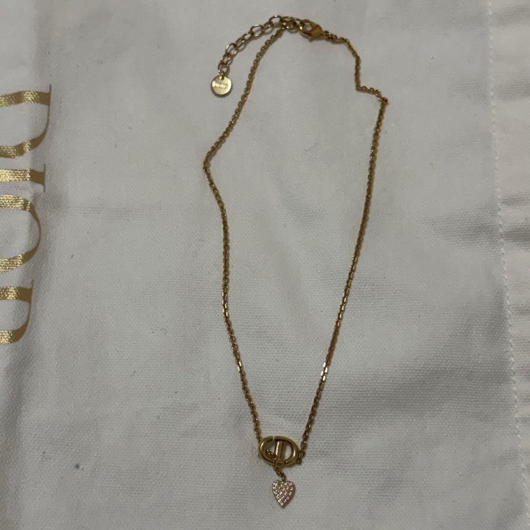 cd navy ネックレス　ハート　クリスチャンディオール