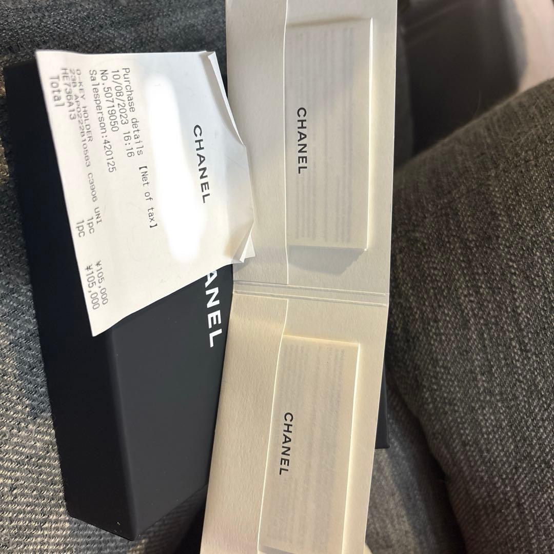 CHANEL キーケース マトラッセ キャビアスキン ブラック