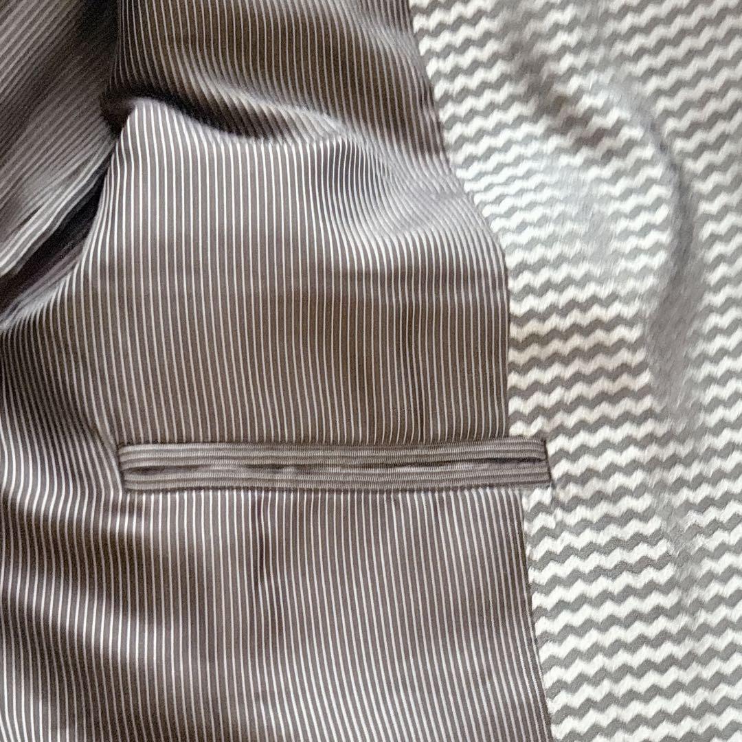 極美品✨ジョルジオアルマーニ 伊製 シェブロン柄ジャガード　テーラードジャケット