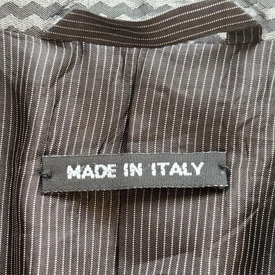 極美品✨ジョルジオアルマーニ 伊製 シェブロン柄ジャガード　テーラードジャケット