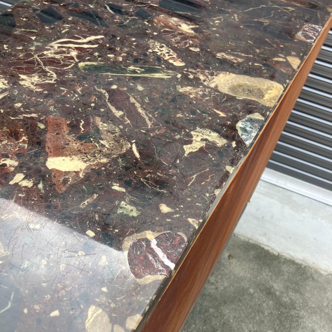 イタリアアンティーク 花柄象嵌 木製サイドボード 飾り棚 チェスト カウンター