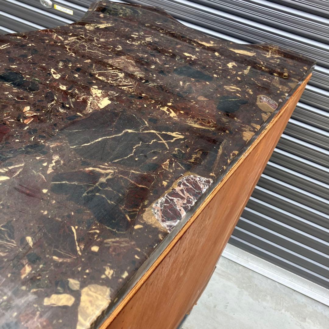 イタリアアンティーク 花柄象嵌 木製サイドボード 飾り棚 チェスト カウンター