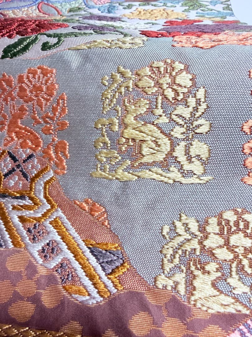 高級 袋帯 正絹 六通柄 総唐織 名物裂道長文 訪問着 留袖 色無地