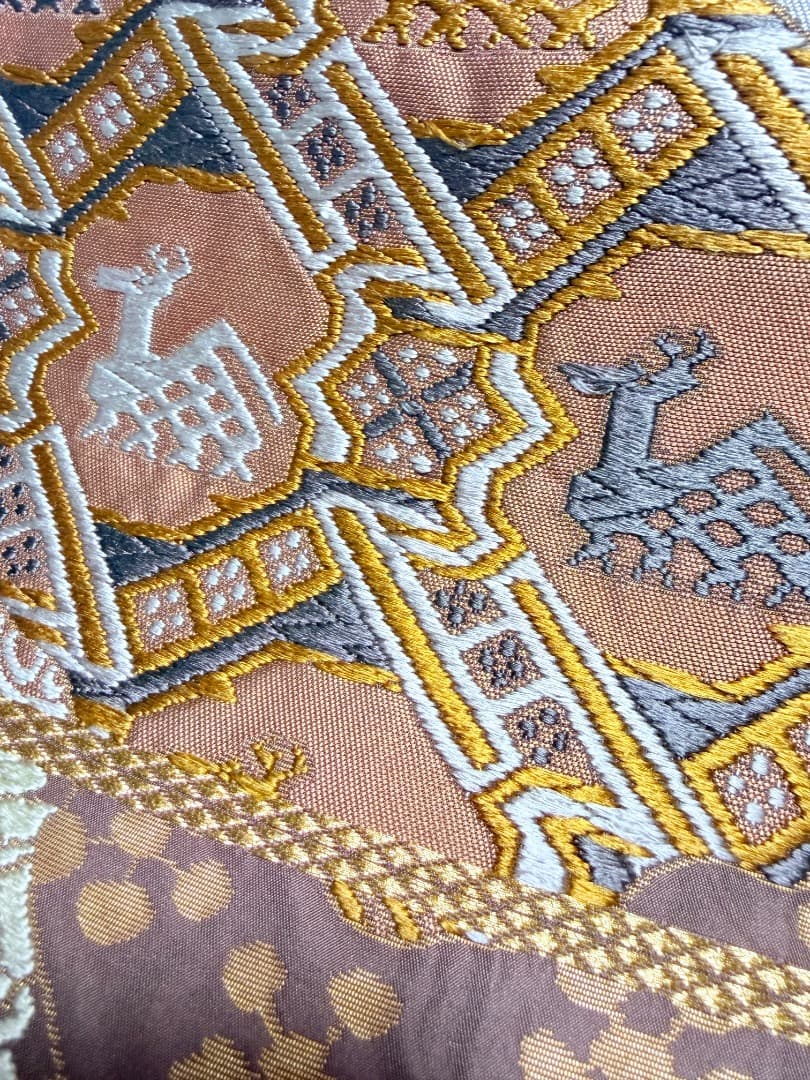 高級 袋帯 正絹 六通柄 総唐織 名物裂道長文 訪問着 留袖 色無地