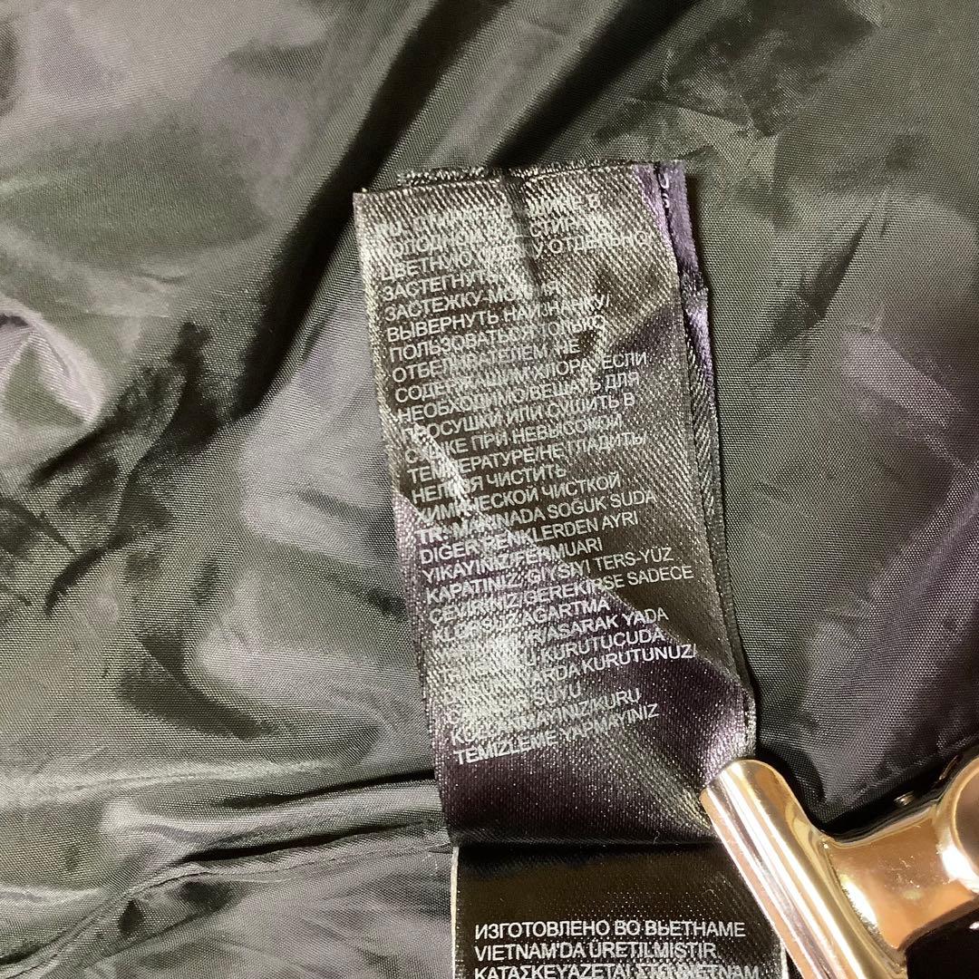 ノースフェイス 中綿ベスト ジップアップ 刺繍ロゴ グレー ワンポイント L