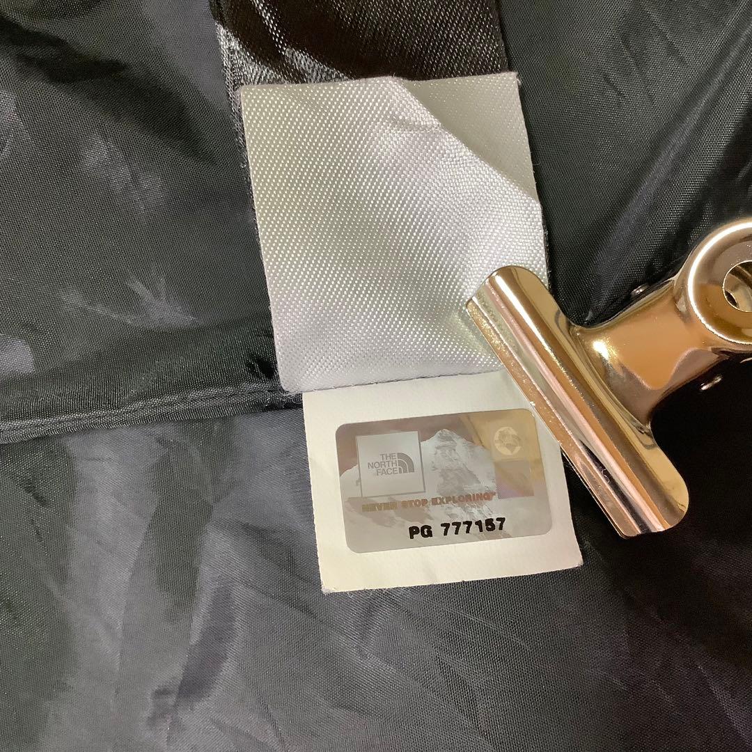 ノースフェイス 中綿ベスト ジップアップ 刺繍ロゴ グレー ワンポイント L