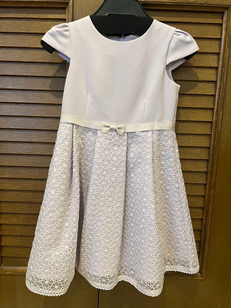 A.v.v.美品フォーマルドレス 薄い紫/ホワイトボレロ120㌢♡