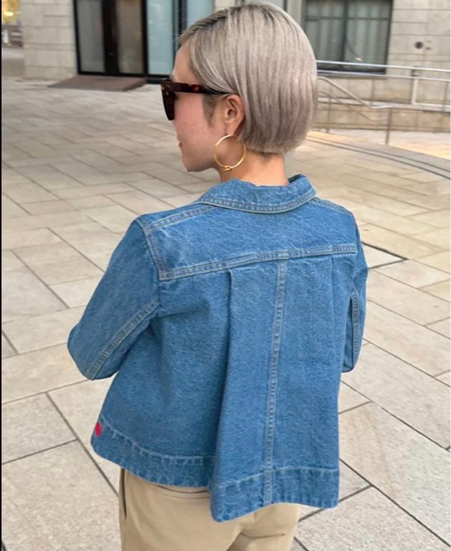 JENNE ハート刺繍デニムジャケット Sサイズ ジェンヌ【未使用・タグ付き】