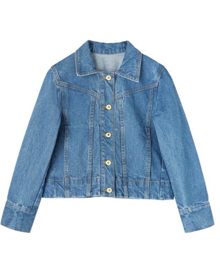 JENNE ハート刺繍デニムジャケット Sサイズ ジェンヌ【未使用・タグ付き】