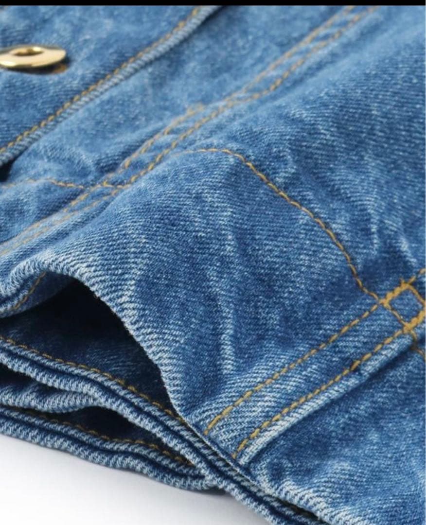 JENNE ハート刺繍デニムジャケット Sサイズ ジェンヌ【未使用・タグ付き】