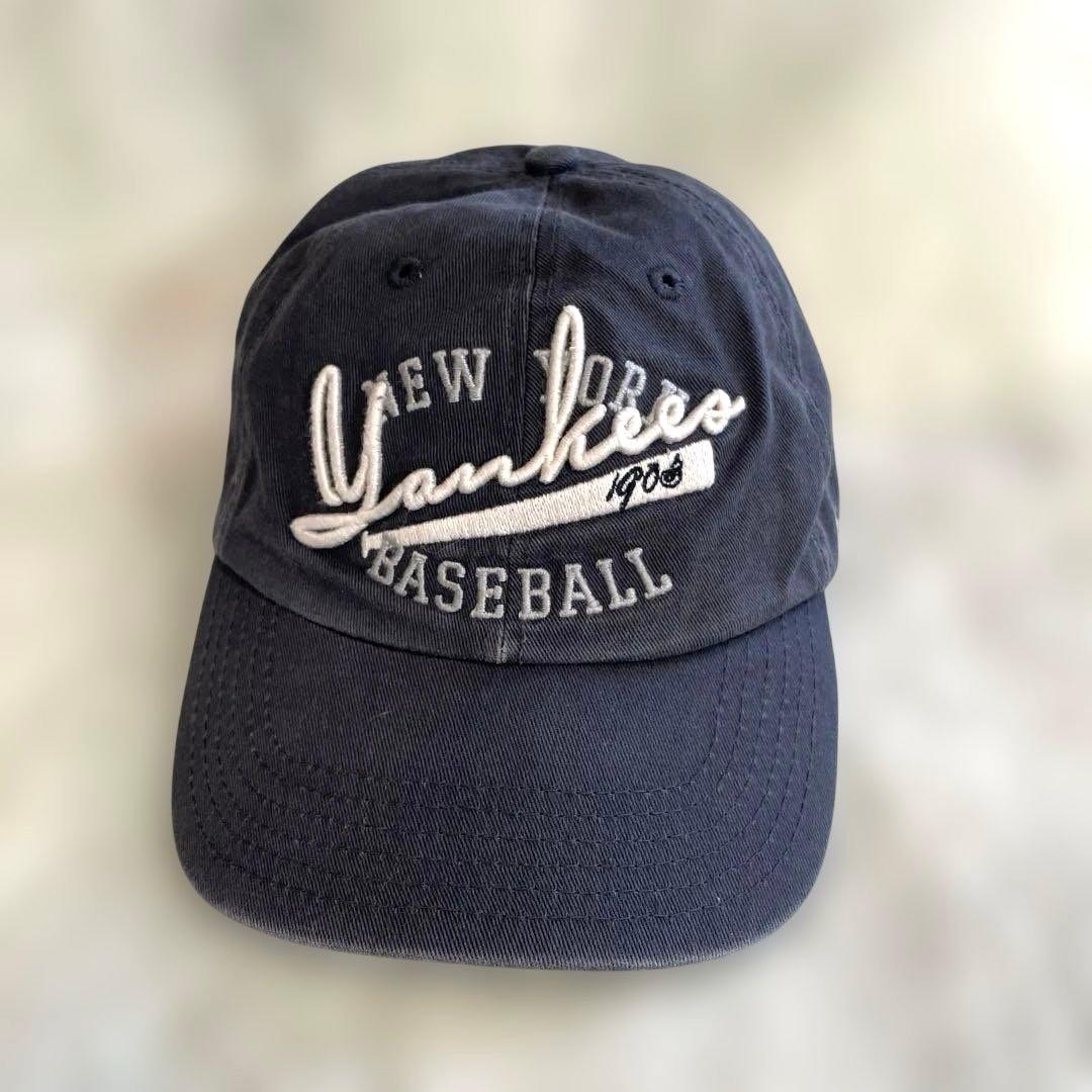 極希少❗️47 キャップ　ニューヨークヤンキース　スタジアム販売品　ライトネイビー