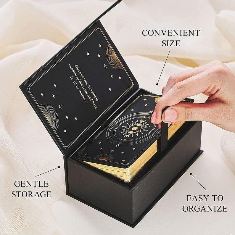 【正規品タロットカード】豪華仕様の海外プレミアムデッキ✨ゴールド×ブラック 金縁