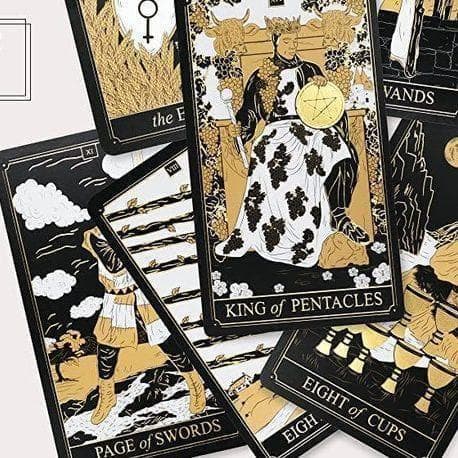 【正規品タロットカード】豪華仕様の海外プレミアムデッキ✨ゴールド×ブラック 金縁