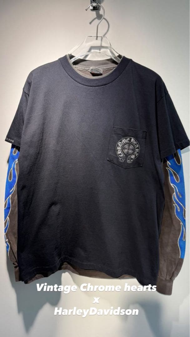 Harley-Davidson ロンT　ハーレーダビッドソン　ブルーフレイム