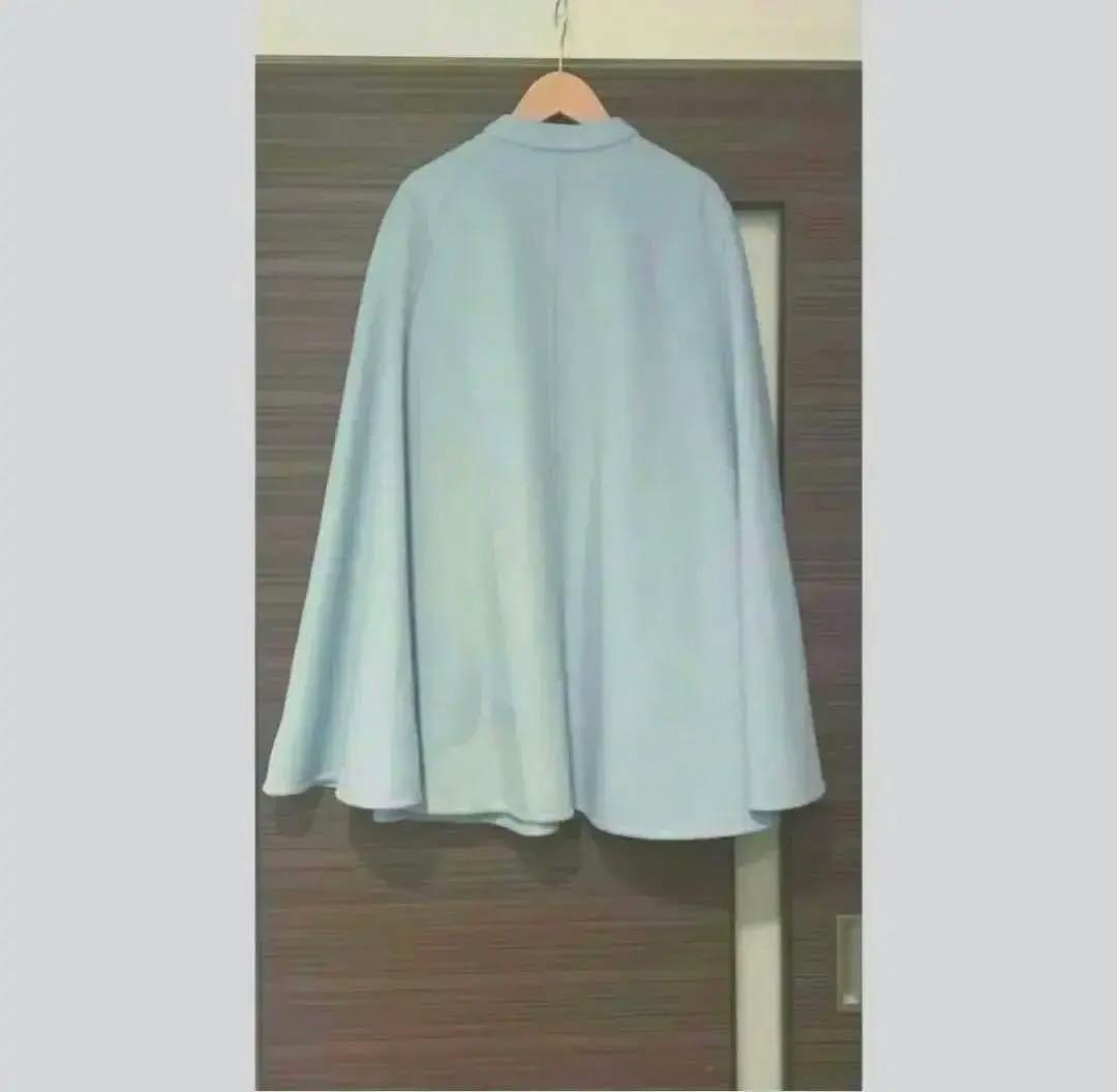 Mila Owenミラオーウェン ケープコート ポンチョ コート ライトブルー