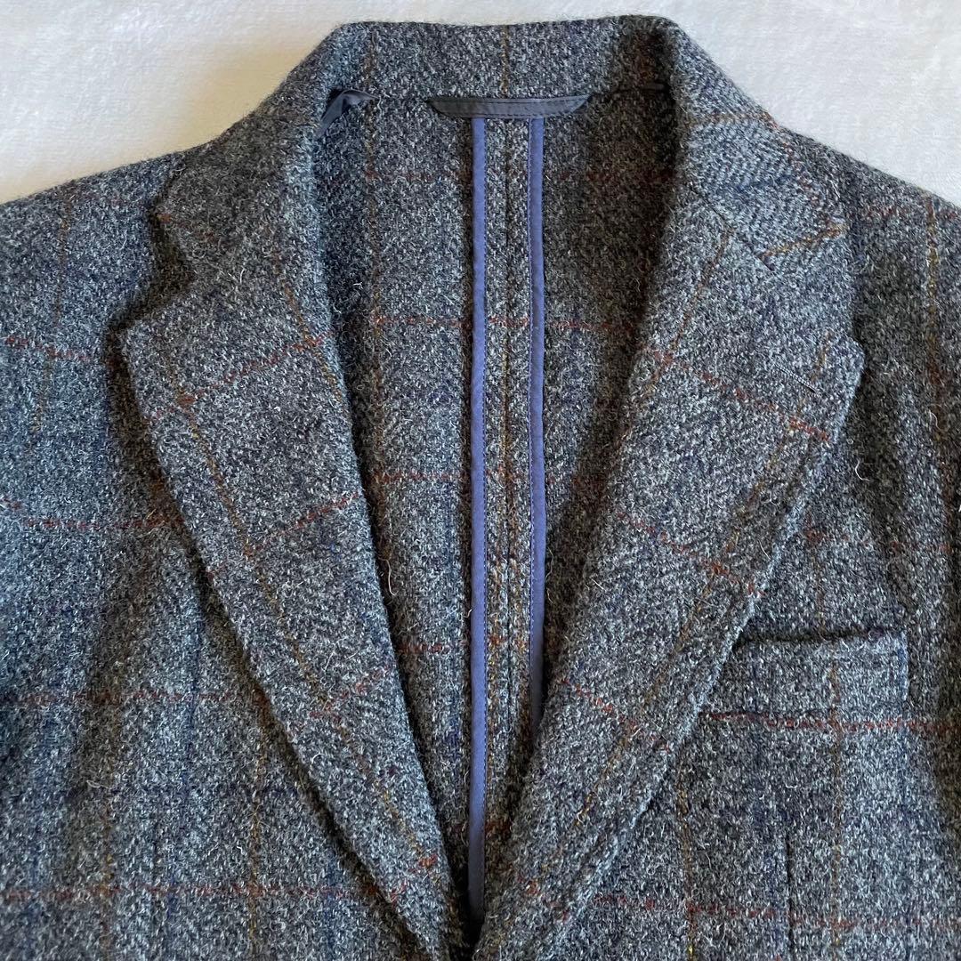 ハリスツイード ニューヨーカー テーラードジャケット ツィード チェック