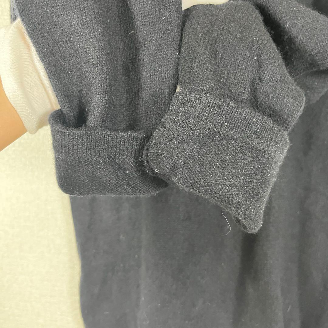 ピッコーネ/カシミア100/ハイネックニット/セーター/40/黒/キャラデザイン