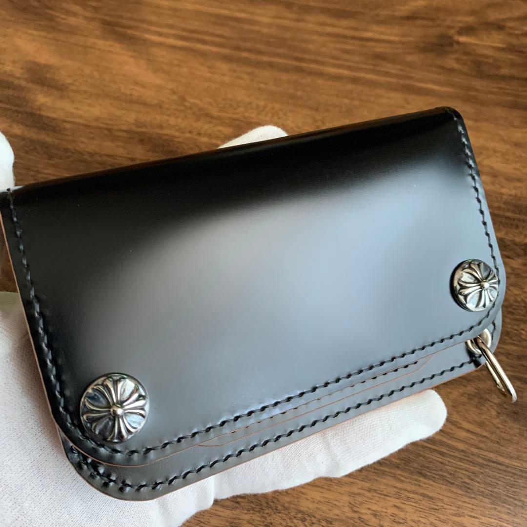 トラッカーウォレット コードバン CA008 肉厚silver925コンチョ