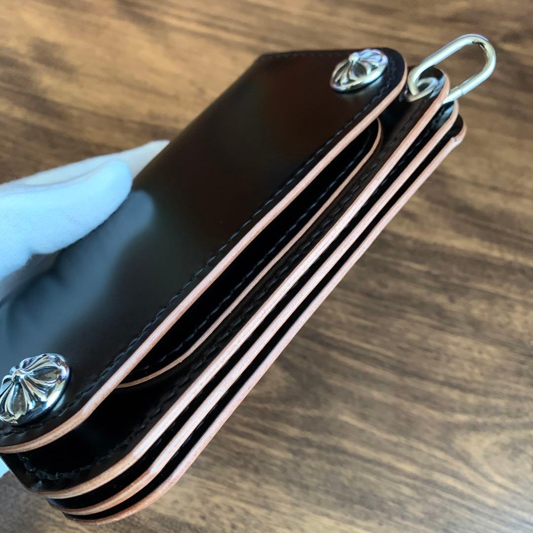 トラッカーウォレット コードバン CA008 肉厚silver925コンチョ