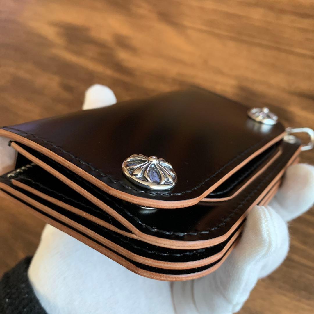 トラッカーウォレット コードバン CA008 肉厚silver925コンチョ