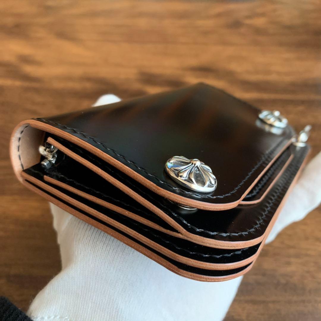 トラッカーウォレット コードバン CA008 肉厚silver925コンチョ