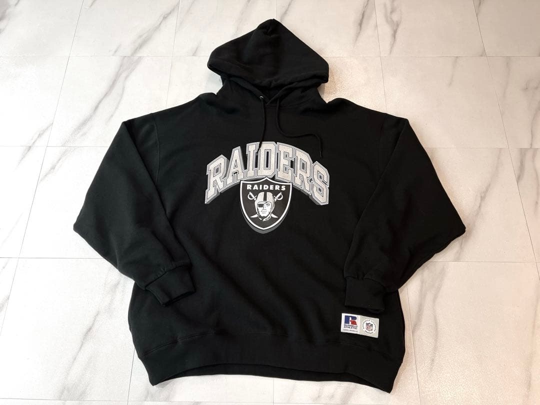 新品NFL RAIDERS コラボRussell ラッセル黒レイダース2XL