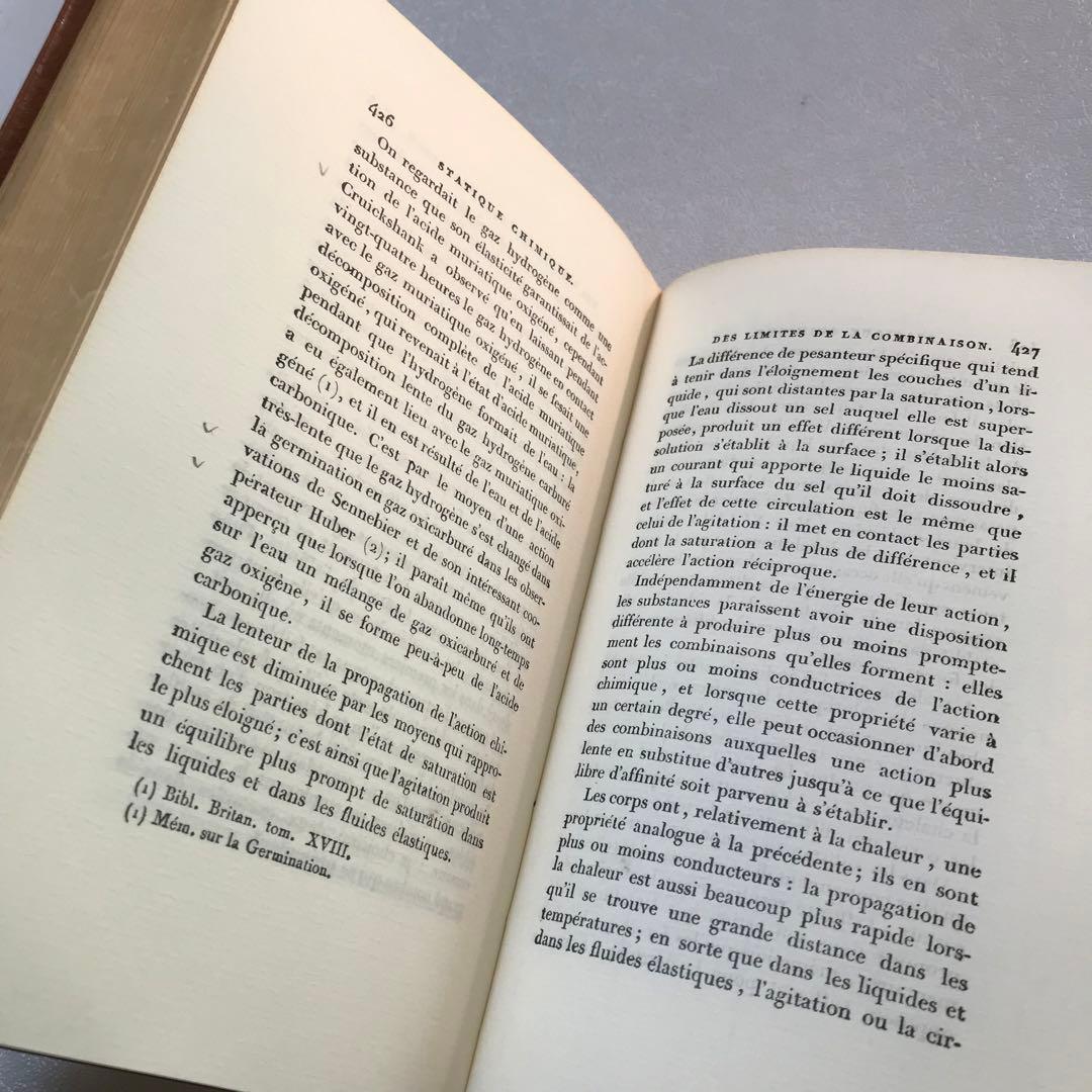 Essai de statique chimique 化学静力学試論　復刻版