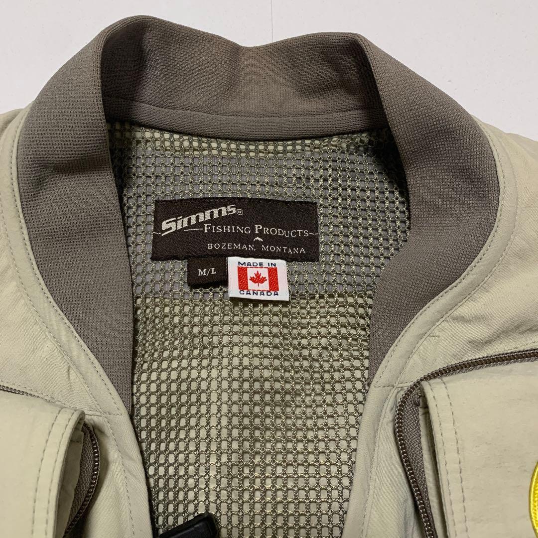 【希少】SIMMS カナダ製　ベスト　SAURISワッペン付き