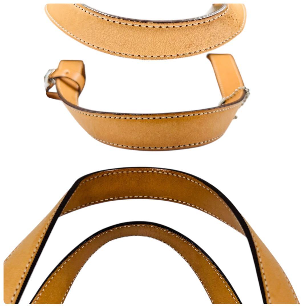 レア コーチ ボストンバッグ 2way シグネチャー ベージュ 大容量 南京錠