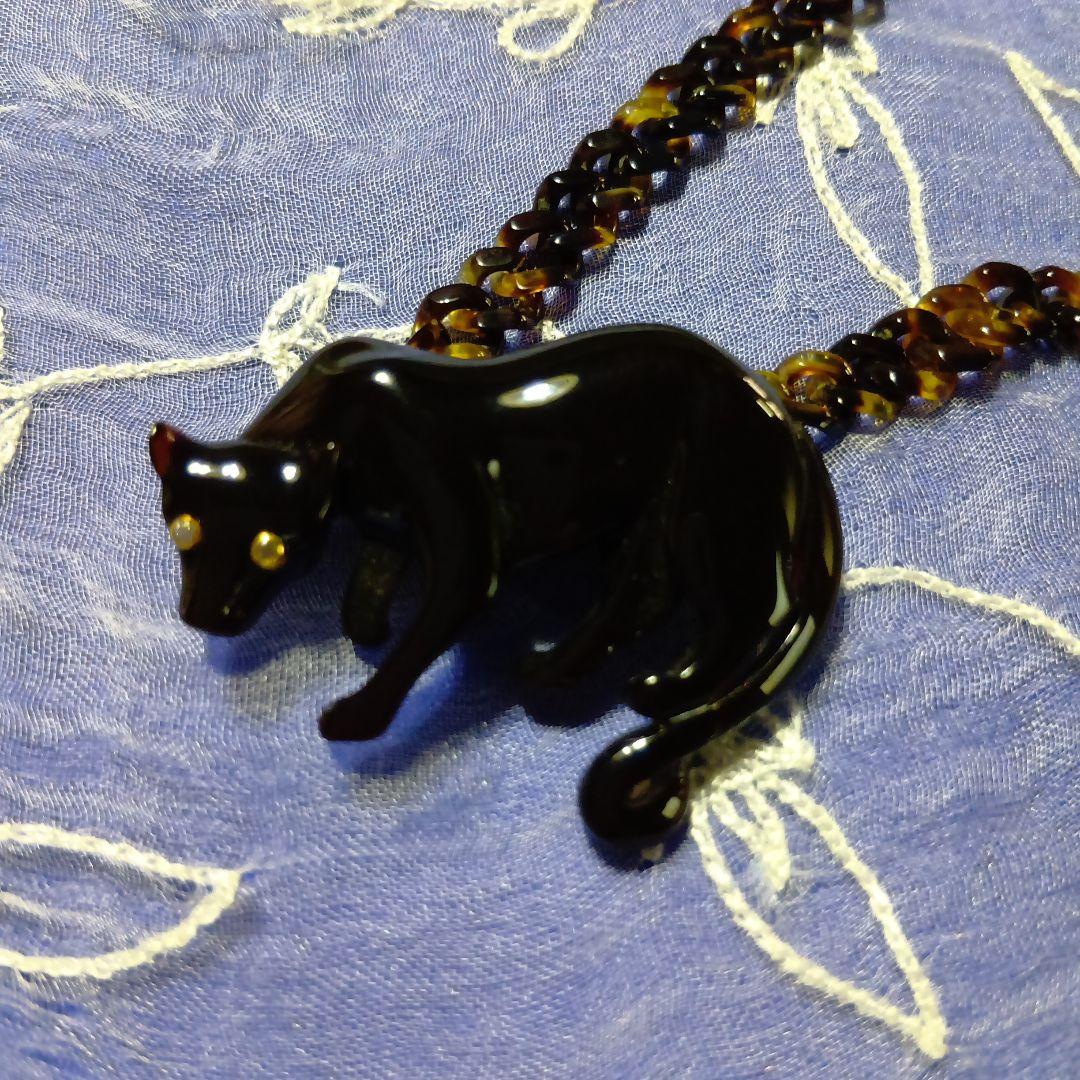 鼈甲ヒョウデザインネックレス