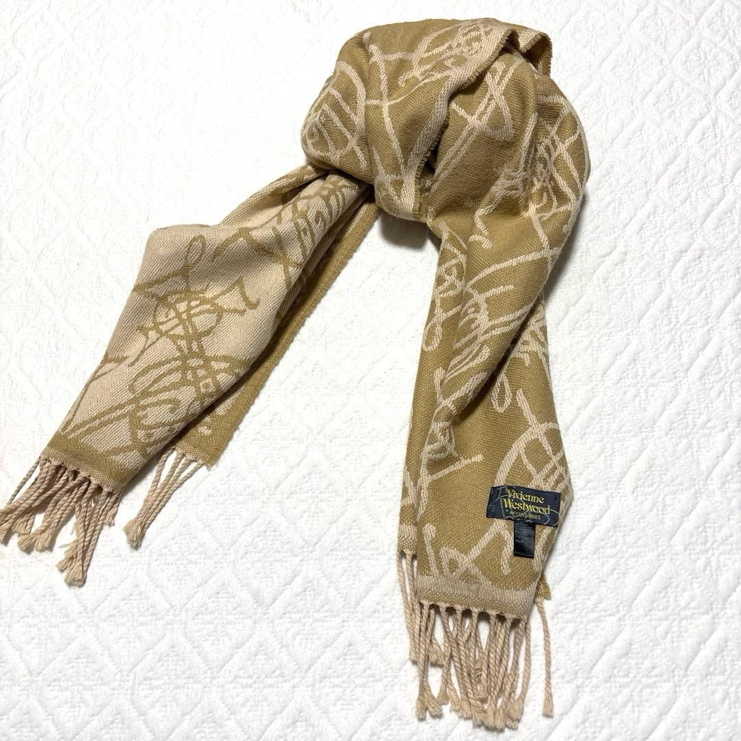 ヴィヴィアンウエストウッド　マフラー　オーブ　リバーシブル　イタリア製　美品