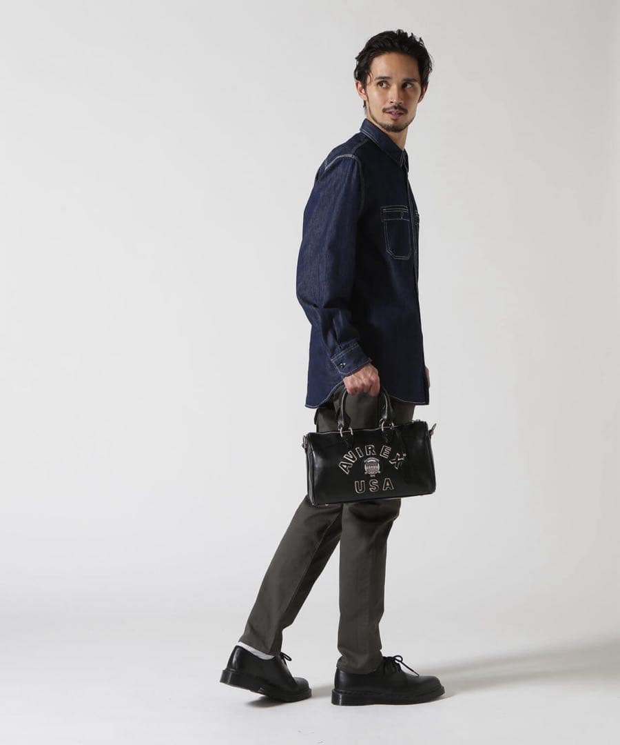 は*つ様 AVIREX 牛革 ミニボストンバッグ