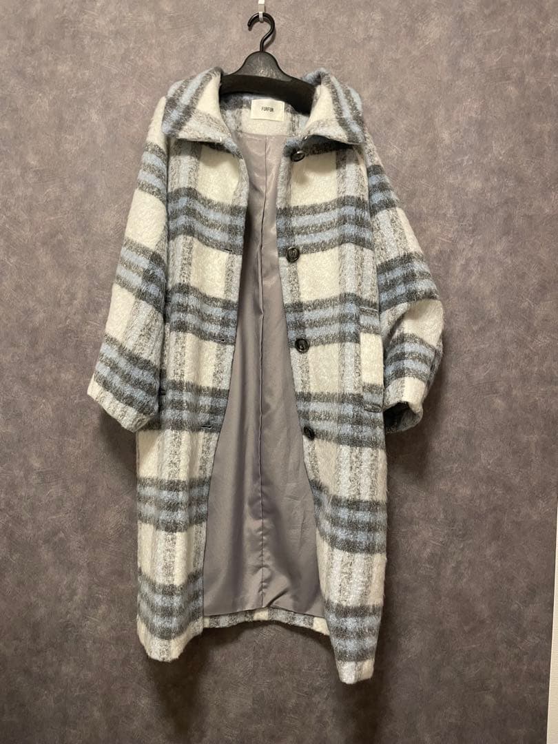 FURFUR シャギーチェックコート 品番RWFC234027