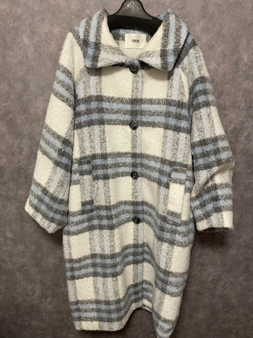 FURFUR シャギーチェックコート 品番RWFC234027