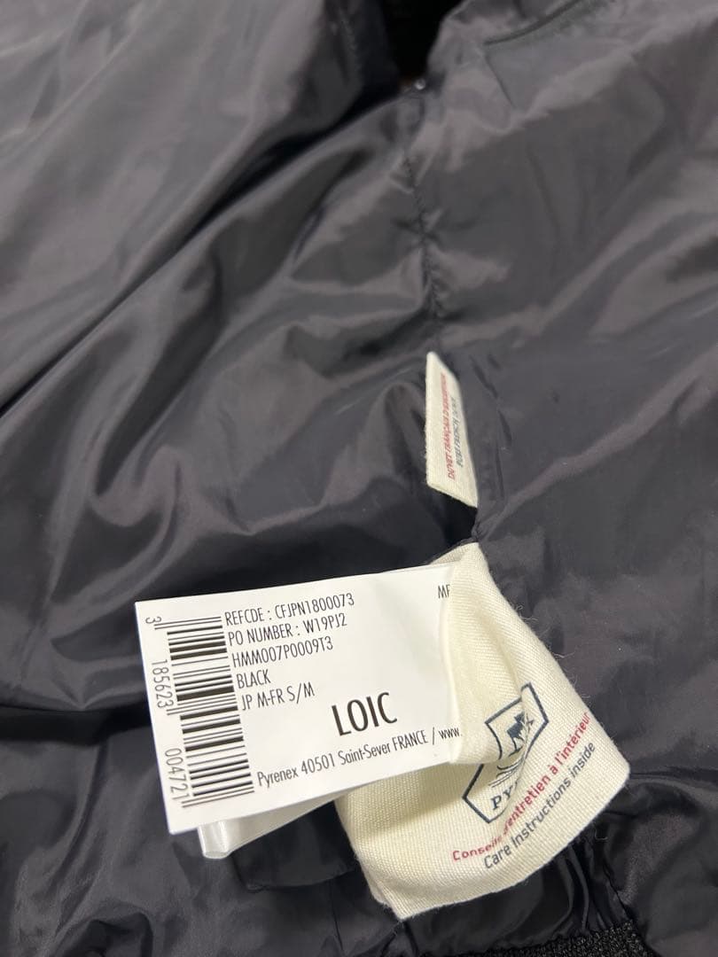 【美品】PYRENEX ブラック ダウンベスト M