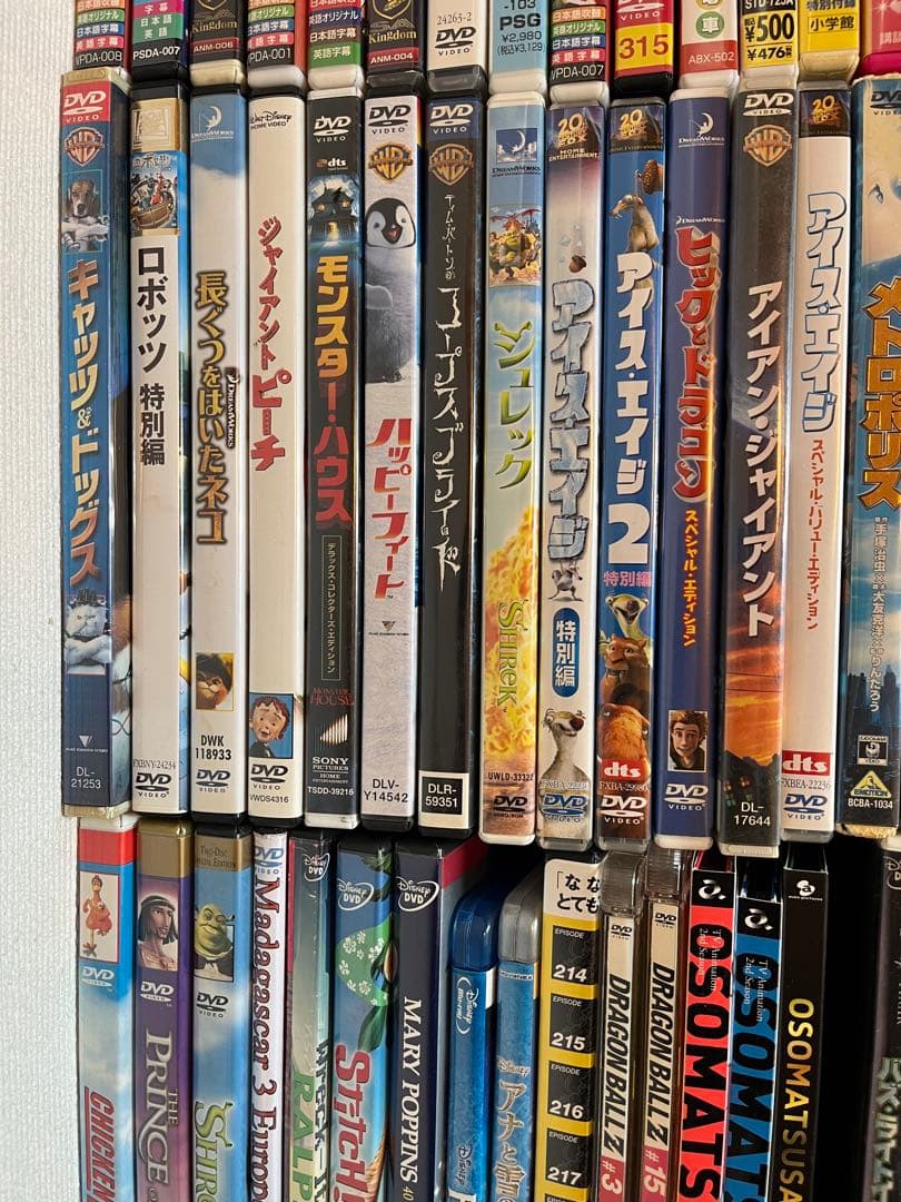 ディズニーなど子供向け　DVD Blu-ray まとめ売り　約100枚以上