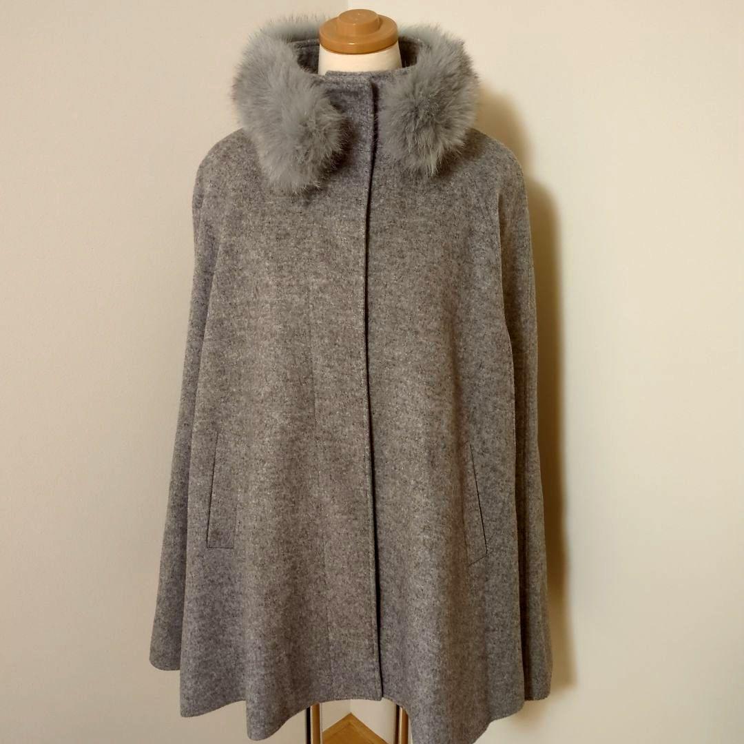 RUIRUE BOUTIQUE　ルイルエブティック ケープコートFOXファ大き目