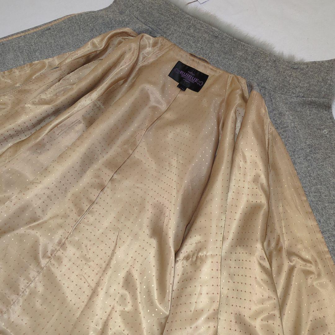 RUIRUE BOUTIQUE　ルイルエブティック ケープコートFOXファ大き目