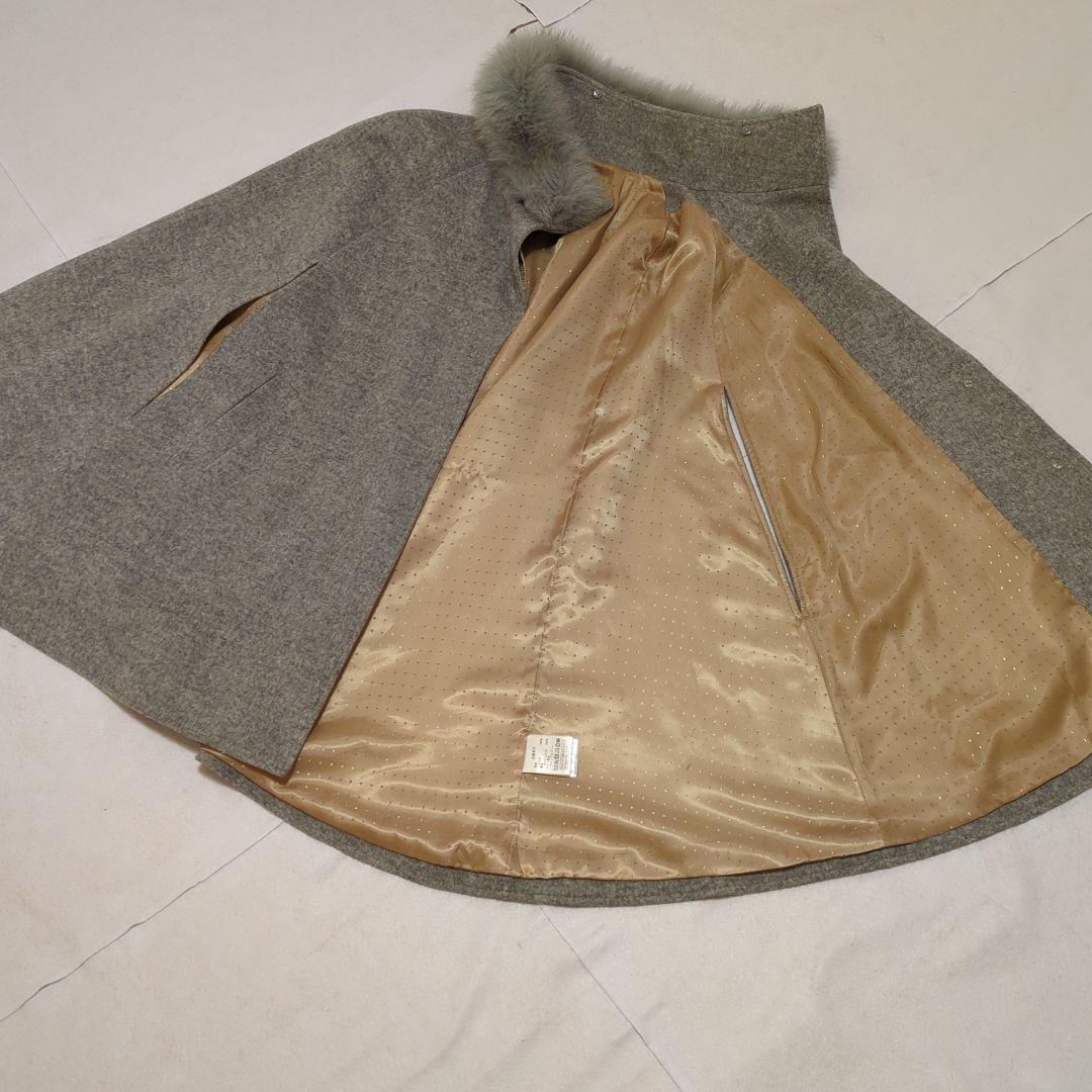 RUIRUE BOUTIQUE　ルイルエブティック ケープコートFOXファ大き目