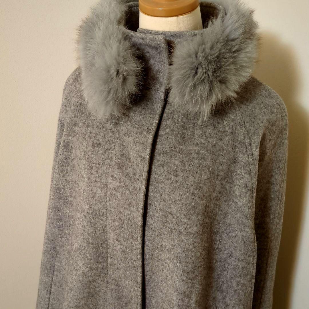 RUIRUE BOUTIQUE　ルイルエブティック ケープコートFOXファ大き目