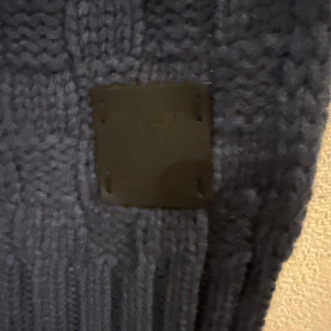 LOUIS VUITTON ダークブルー カシミヤ マフラー