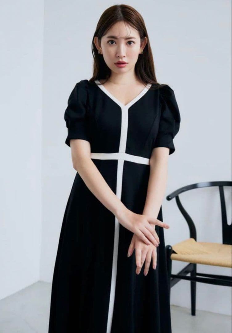最終お値下Herlipto☆Puff Sleeve Jersey Dress M