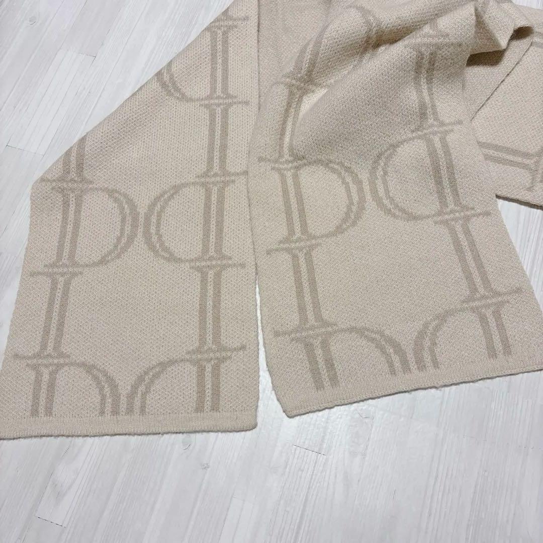 ⭐︎ダーリッチ 希少 ロゴマフラー ミルクベージュ イベント 推しかつ モヘヤ入