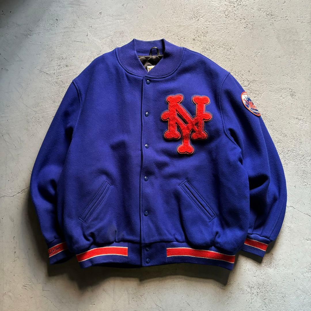 アメ製 New York Mets Wool Varsity Jacket